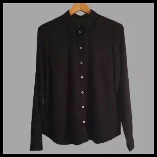 Kemeja Basic Rayon Kemeja Kerja Wanita / Kemeja Polos Rayon / Kemeja Formal Putih / Maudi Shirt