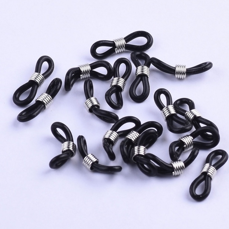 100 Pcs Buckle Kacamata Non Slip Bahan Silikon Ukuran 20x4.5mm