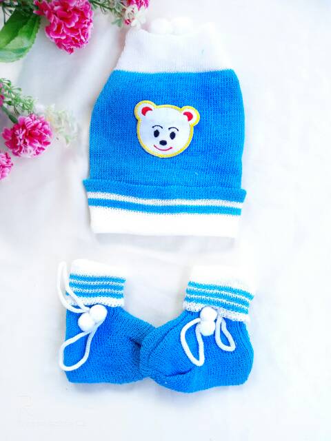 Topi kaos kaki rajut bayi