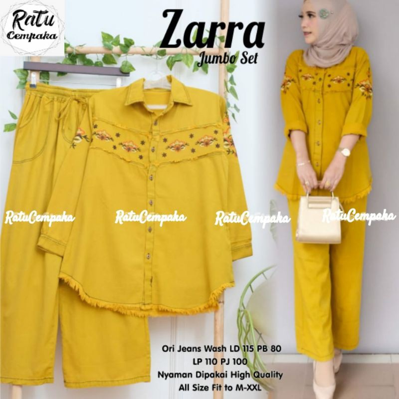 ZARRA JUMBO SET - SETELAN HIJAB - FASHION MUSLIM - BAJU SETELAN LEBARAN
