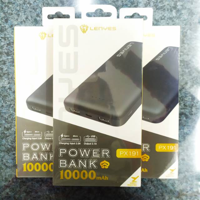 Powerbank Lenyes PX191 10000mAh fastcharging pb 5000mah 2A Pb 20000mAh fastcjarging.