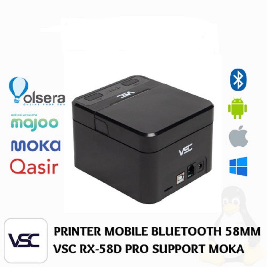 Printer Mini Thermal Bluetooth VSC TM-58D PRO 58mm Support Mokapos PDF