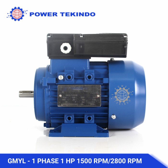{SellerStore} Famoze Pro Dinamo 1 Phase 1 HP 1500 RPM / 2800 RPM GMYL 1 PK 075 KW - 1500 RPM Diskon