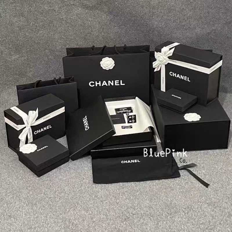 Dust Bag Box Pouch Chanel Black Hitam Flower Ori Semua Ukuran All Size