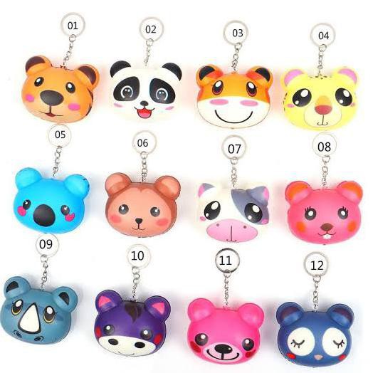 Wow Animal Head Bun Squishy / Murah Hewan Binatang Lucu Grosir Kepala Bagus