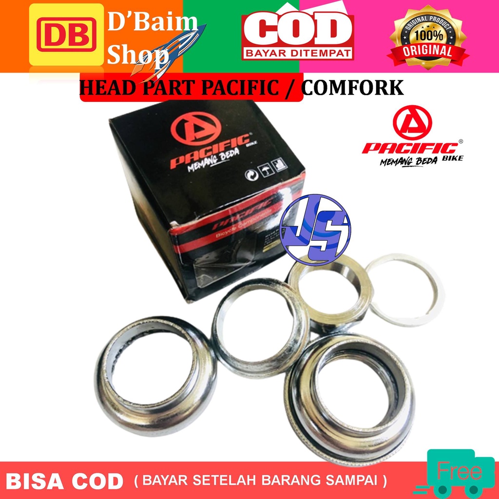 Head Parts Set Head Parts Kom Stang Kom Stir Mangkok Stir Comfork Sepeda Pacific SP-D407 Ukuran Standart 22.2