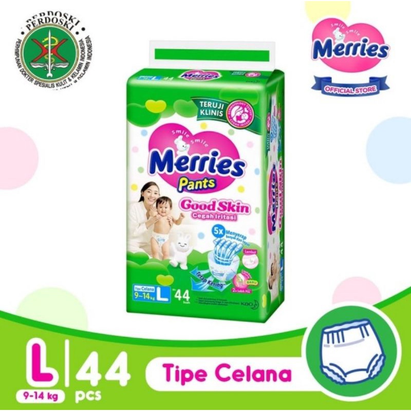 Merries Pants Good Skin S, M, L, XL, XXL/Popok Bayi Sekali Pakai