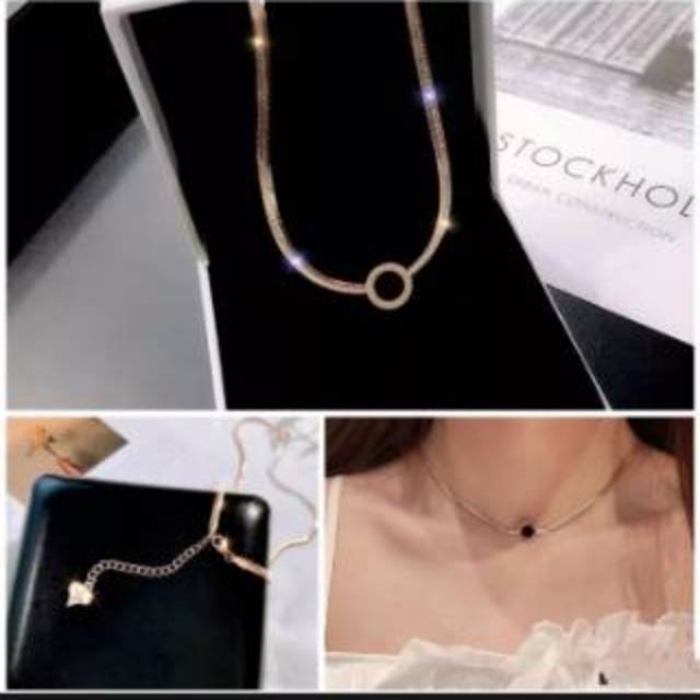 Kalung titanium model korea anti karat 01