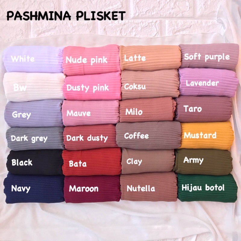 PASMINA PLISKET PREMIUM CERUTY BABYDOLL / HIJAB JILBAB PASHMINA PLISIR