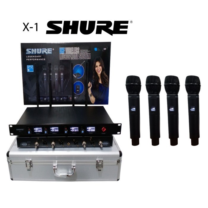 Mic Wireless 4Channel Shure X1 Microphone Handle Shure 4ch