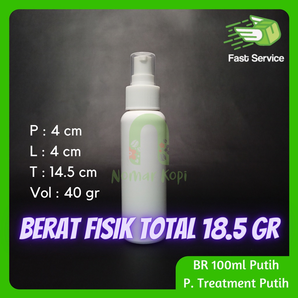 Botol 100ML BR PUTIH Pump Treatment