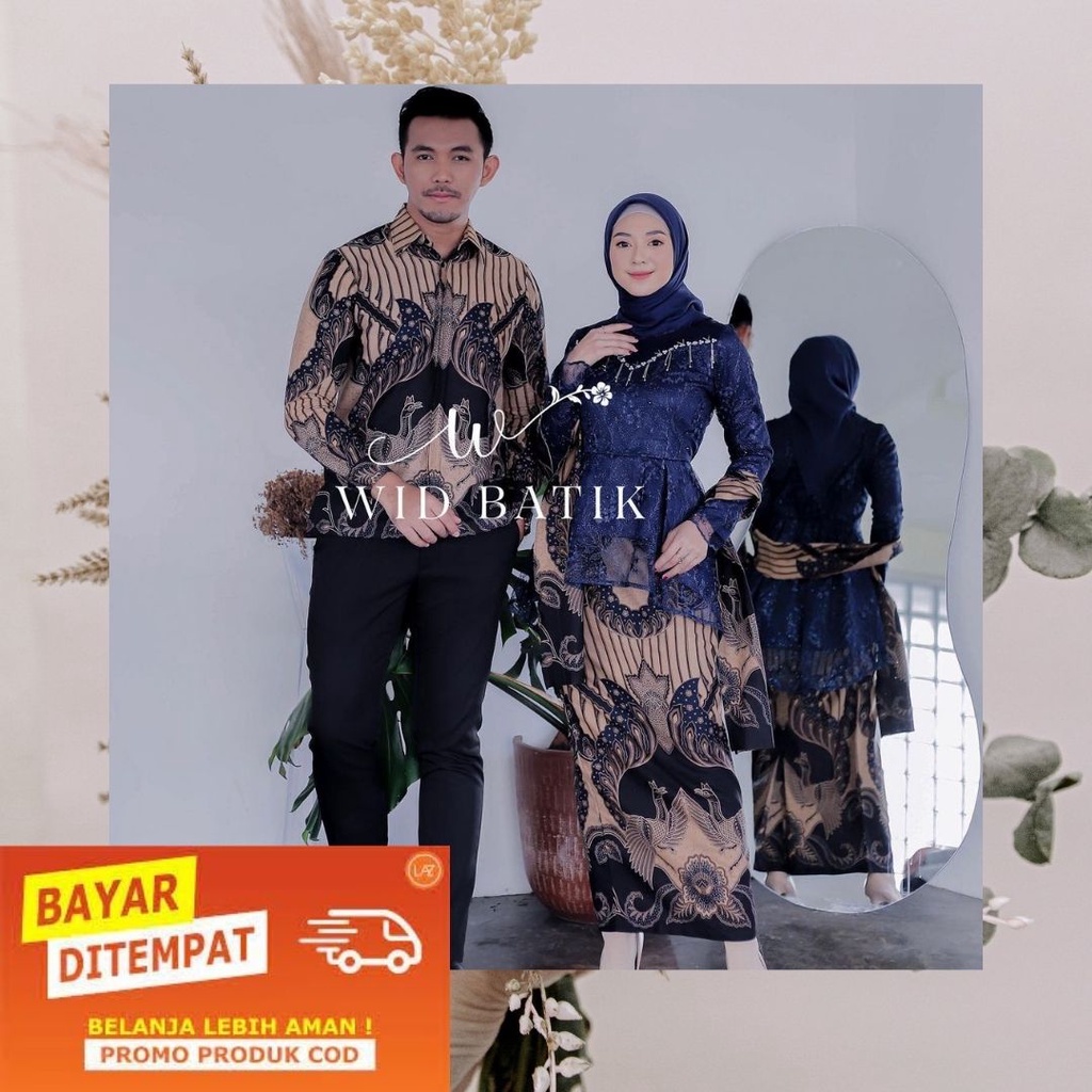 [ADA JUMBO] TERMURAH PROMO KEBAYA BROKAT KEMEJA BATIK COUPLE SELIA MODEL TERBARU/ COUPLE LAMARAN MEW