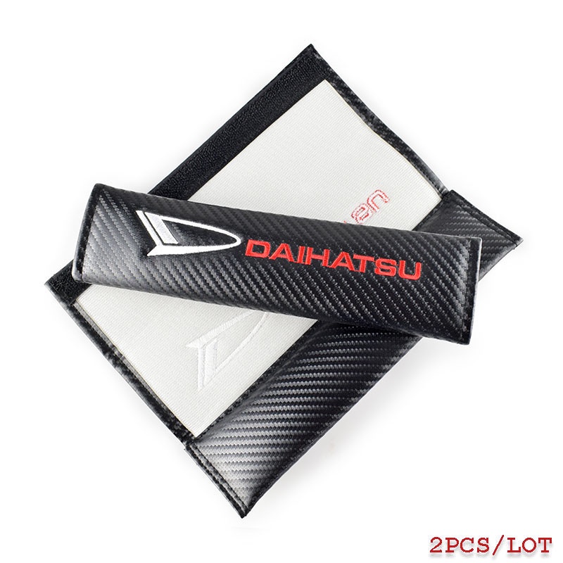 2pcs Cover Sabuk Pengaman Mobil Bahan Carbon Fiber Untuk Rocky Taruna Ayla Xenia Ceria Classy Taft Sigra