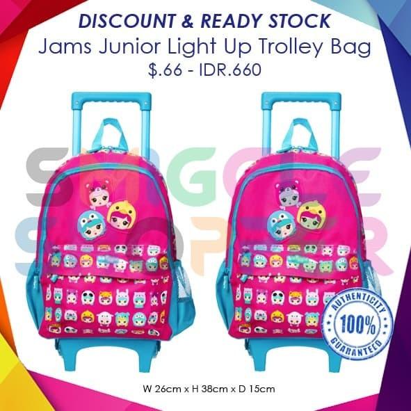 Smiggle Ori Jams Junior Light Up Trolley Bag Girl Only