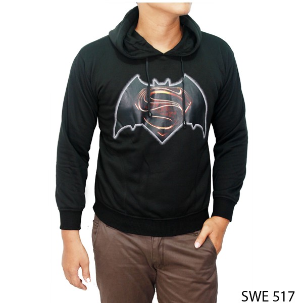Sweater Pria Fleece Hitam – SWE 517