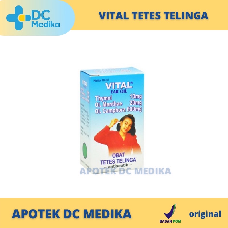 Vital Tetes Telinga / Antiseptik / Pelunak Kotoran Telinga