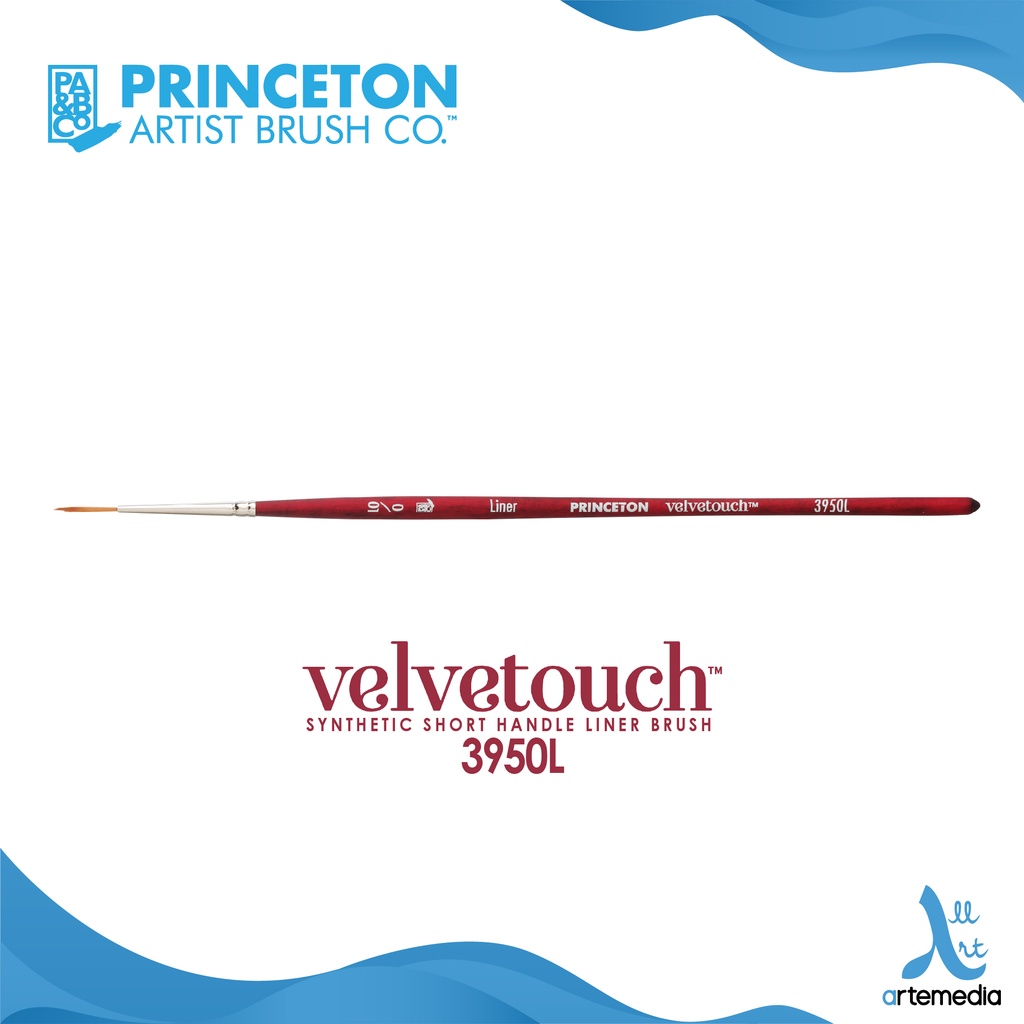 

Princeton Velvetouch 3950L Liner Synthetic Watercolor Brush Short Handle