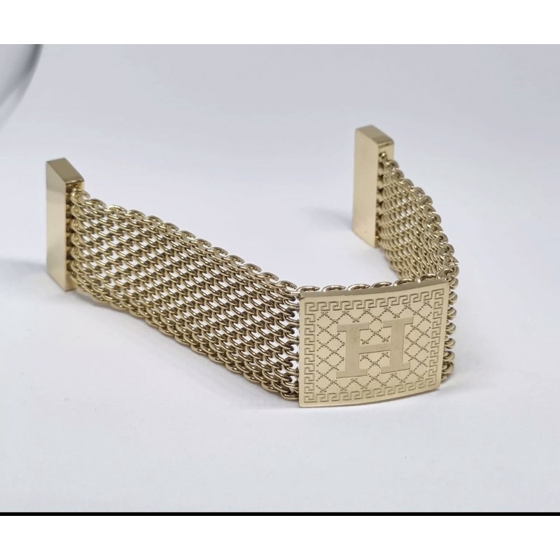 GELANG WANITA ASLI TITANIUM / PERHIASAN WANITA ASLI TITANIUM MODEL RANTAI LEBAR