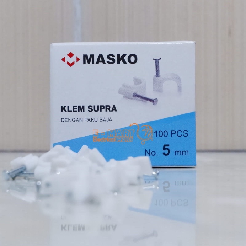 MASKO Klem Supra 5mm Klem Paku Beton 5 mm KOTAK isi 100