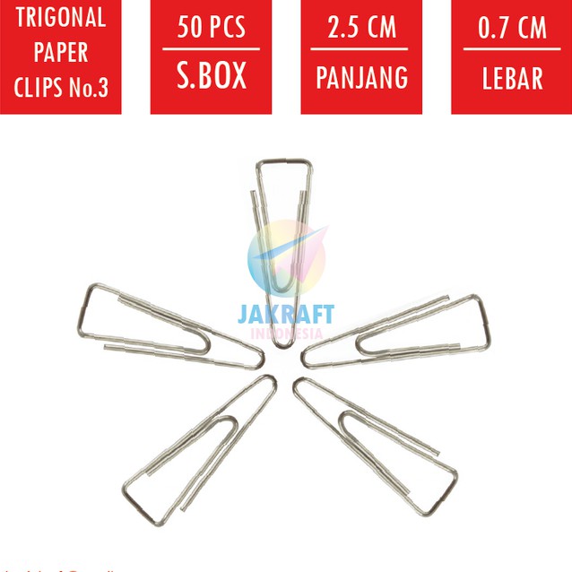 

Trigonal Clip Paper Clips Warna Kertas No.3 Murah Bagus Seperti Joyko