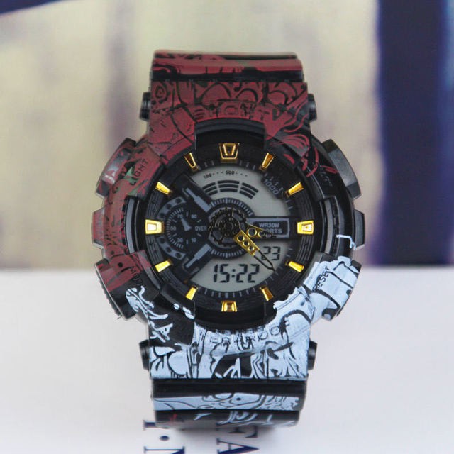 Casio Design One Piece + Dragon Ball Z Joint Model Shockproof Waterproof Automatic LED Lighting Sports Watch