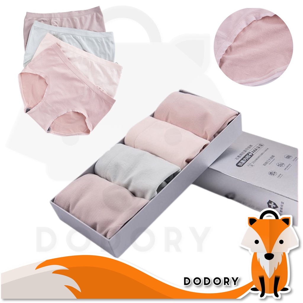 DODORY W241 Celana dalam antibakteri graphene wanita Pakaian Dalam CD Seamless [Set Kotak 4pcs]