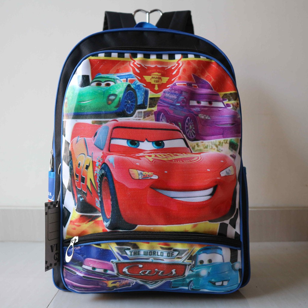 Jual Tas Ransel Bag Pack Anak Cowok Gambar Mobil Keren Murah Sekolah