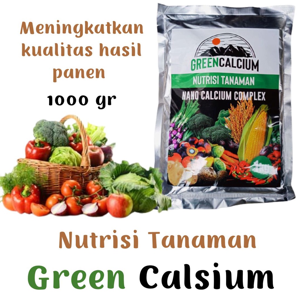 Green Calsium, Nutrisi Tanaman Sayur, Pupuk Meningkatkan Zat Hijau Daun