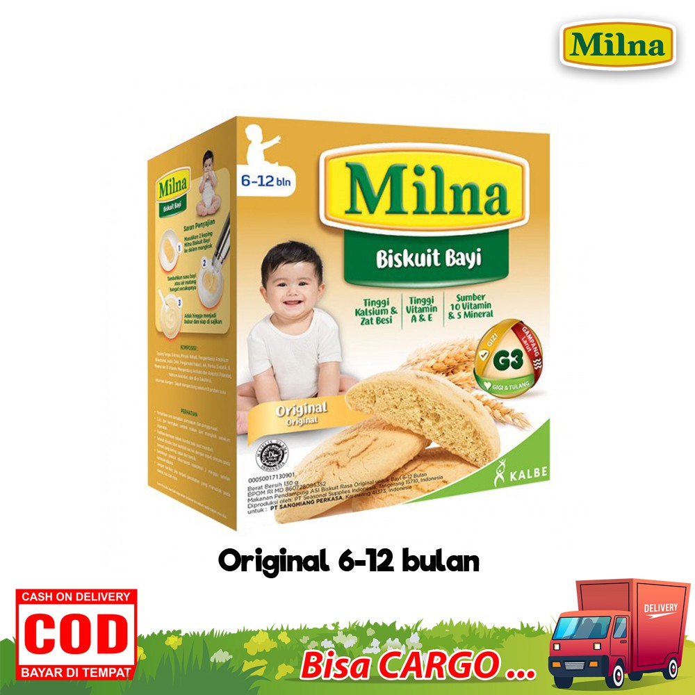 Milna Biskuit Bayi Sehat 6+ Camilan Snack Biscuit Cemilan Selingan MPASI untuk usia anak 6 bulan