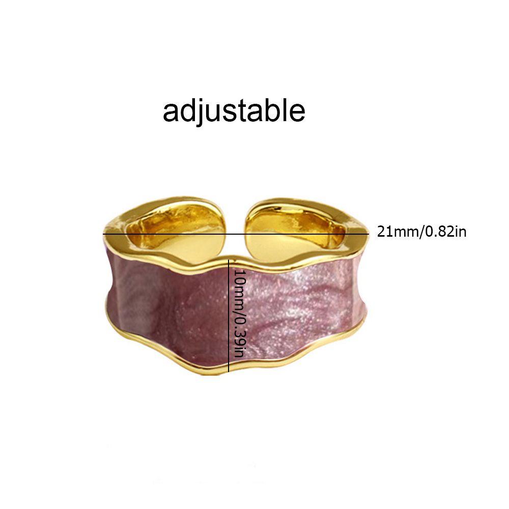 Solighter Cincin Terbuka Wanita Adjustable Handmade Wedding Rings