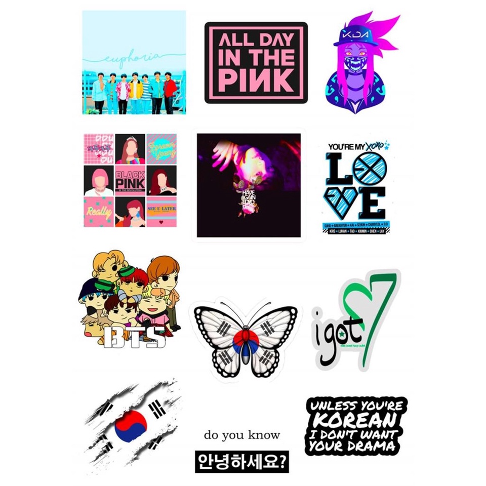 

Sticker K-POP Size A4 #1