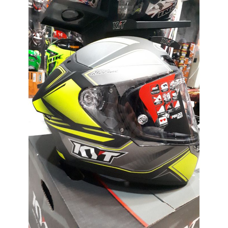 KYT TT Course Tourist Matte Yellow Flou/TT Course Black Yellow