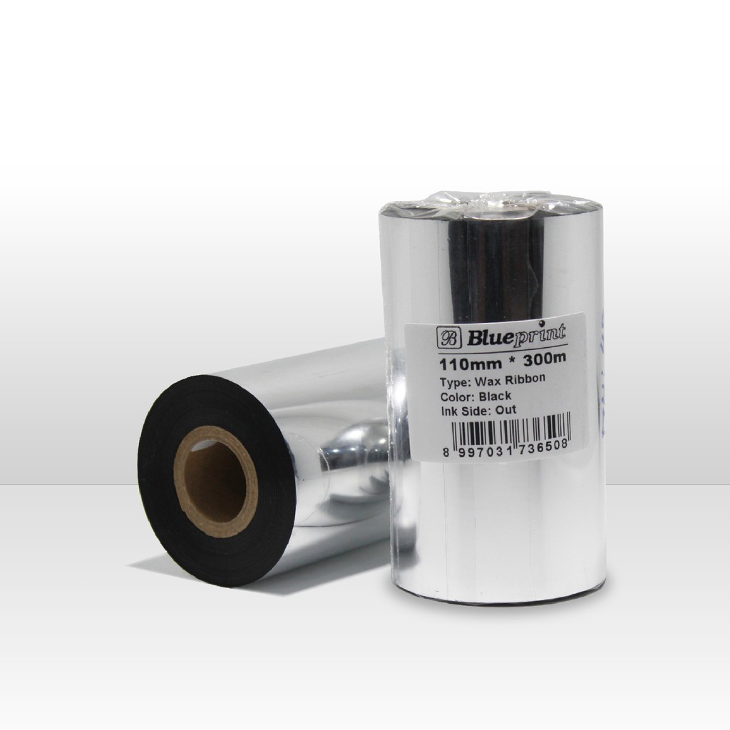 Ribbon Wax Barcode Label 110x300m BLUEPRINT Thermal Transfer Ribbon