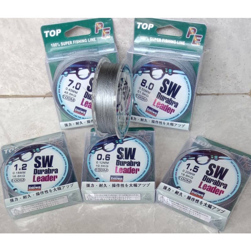 Original Benang Pancing PE DAIWA X4 SW senar pancing Leader 100 Meter