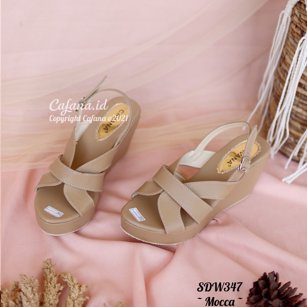 Wedges Wanita Slop Zafira SDW347