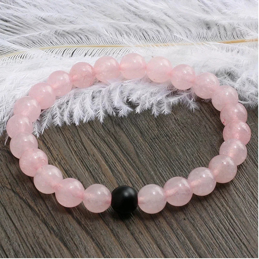 GELANG BATU ROSE QUARTZ  WANITA EKSKLUSIF