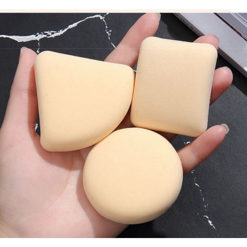 2pcs Sponge Foundation Bulat |Sponge Kotak|Spon Wadah Kotak|Spon Cushion