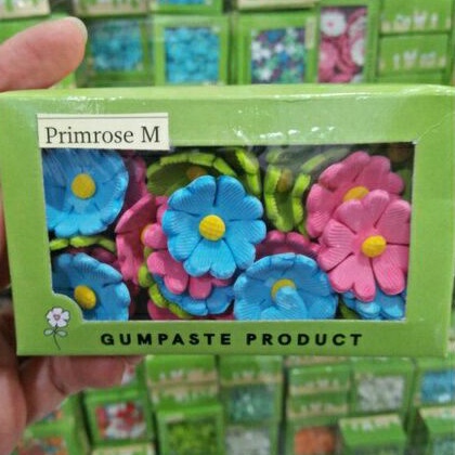 

Gumpaste Bunga Primrose M/Sprinkle/Cupcake/Hiasan Kue Tart/Topping/Dekorasi