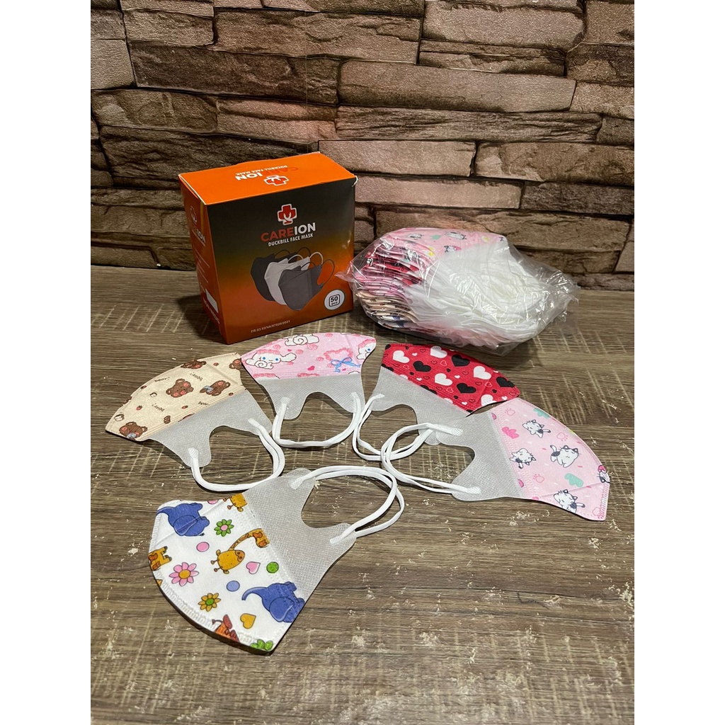 masker duckbil anak motif isi 50pcs / masker anak