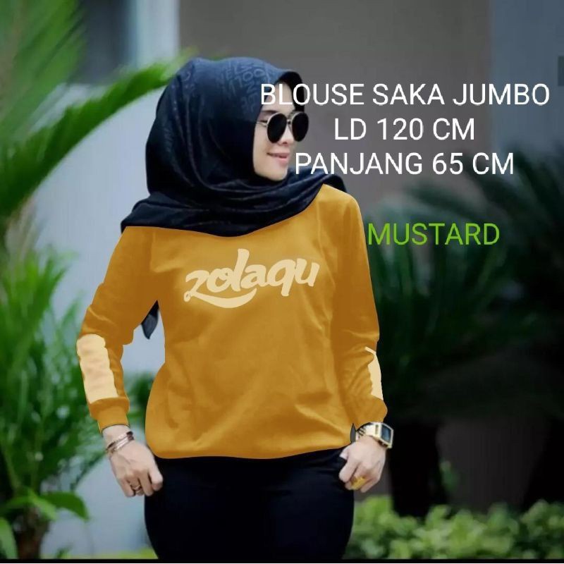 BISA COD✔️ BLOUSE ZOLAQU SAKA / BOHLAM / SAKA ZLQ / LINANDA / TERSEDIA 3 UKURAN L-XL-XXL