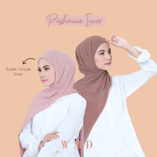 Pashmina inner 2in1 Heavy Chiffon WMD | Shopee Indonesia