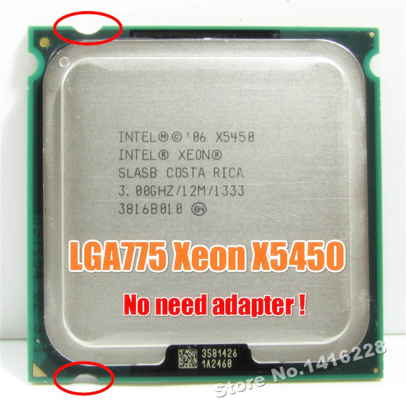 Xeon X5450 Processor 3.0GHz 12MB 1333MHz SLBBE SLASB Close to Core 2 Quad q9650 works