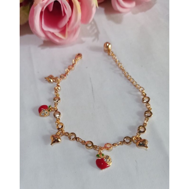 Gelang Rantai anak lapis emas