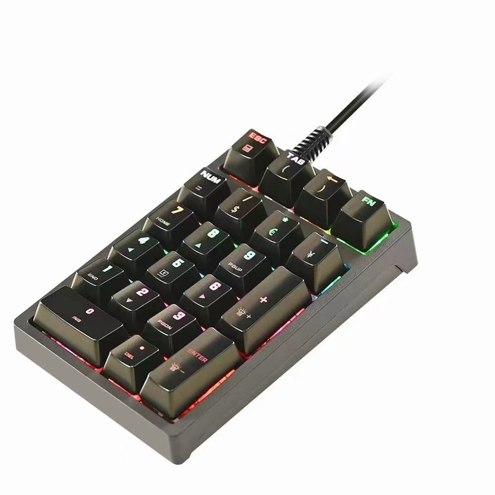 Numeric Keyboard Mechanical Backlight RGB USB Mechanic Keypad Numpad