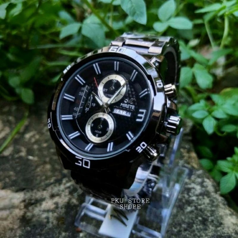 JAM TANGAN MIRETE TIPE TERBARU GOLD MODEL SIMPLE DAN MEWAH / FASHION PRIA JAM TANGAN PRIA RANTAI STAINLIS STEL TWATER RESISTANT COD BAYAR DI TEMPAT MIRETE ORIGINAL PREMIUM