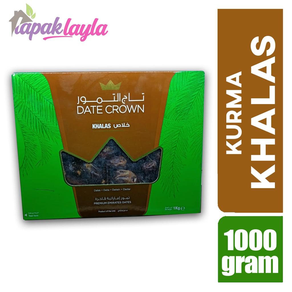 Kurma Date Crown Khalas kemasan 1 Kg