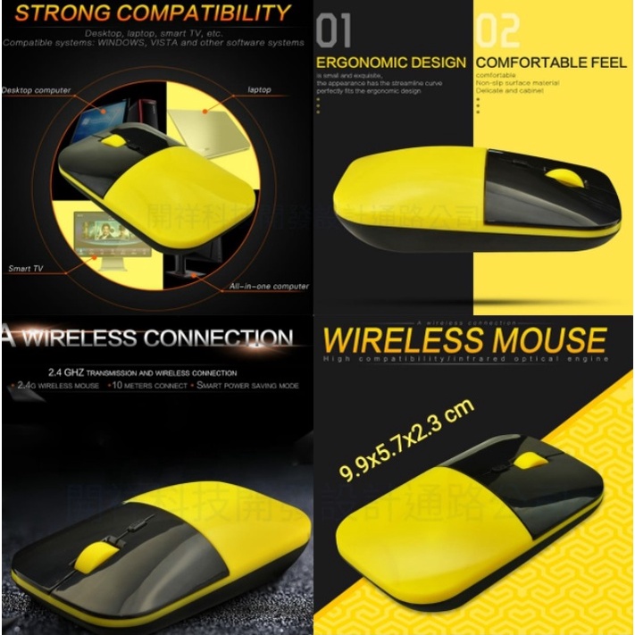 Berbagai Varian Mouse Wireless PC Komputer / Laptop Silent Slim Charger RGB / Amazon 6D / Luxury Slm