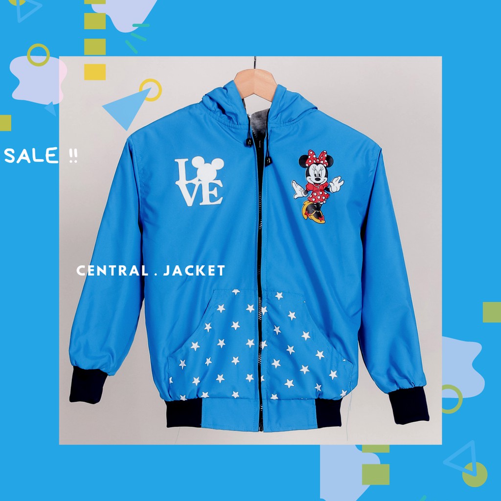 Jaket Anak Perempuan Tebal Karakter Mickey - Jaket Anak Musim Dingin