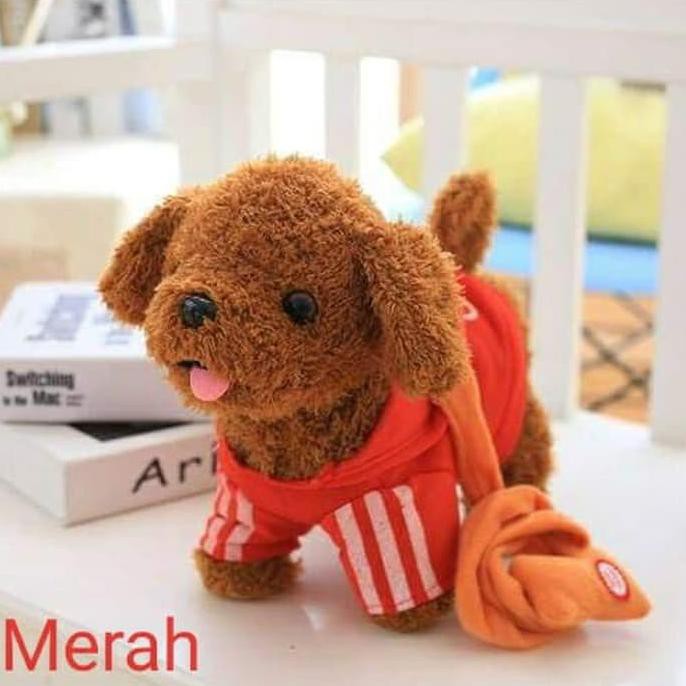 

14.84Ftgrdujh- Boneka Doggy/Puppy Tali Berjalan Dan Bergoyang Lengkap Dengan Lagu - Merah Muda