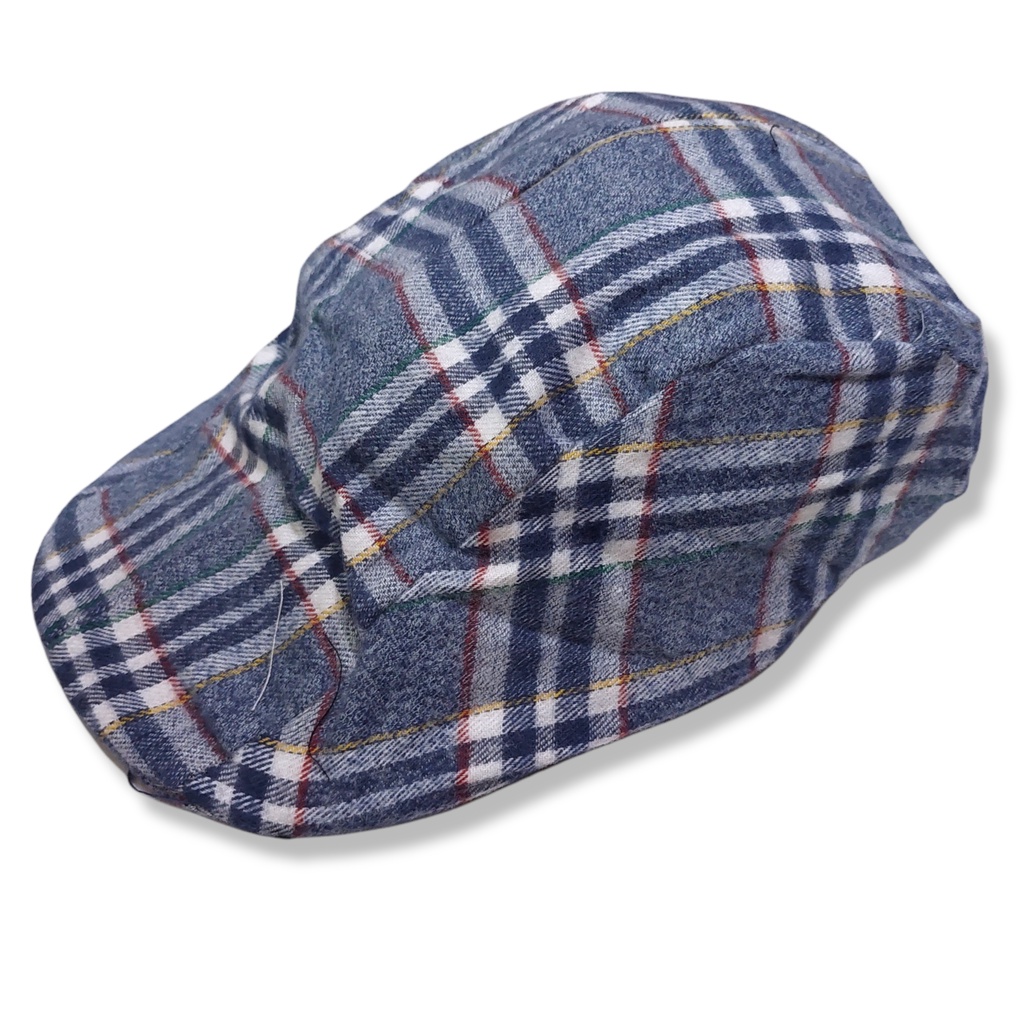 topi anak laki laki pet cowok keren murah lucu umur 1 2 3 tahun thn import karakter baseball polos-Kotak Biru